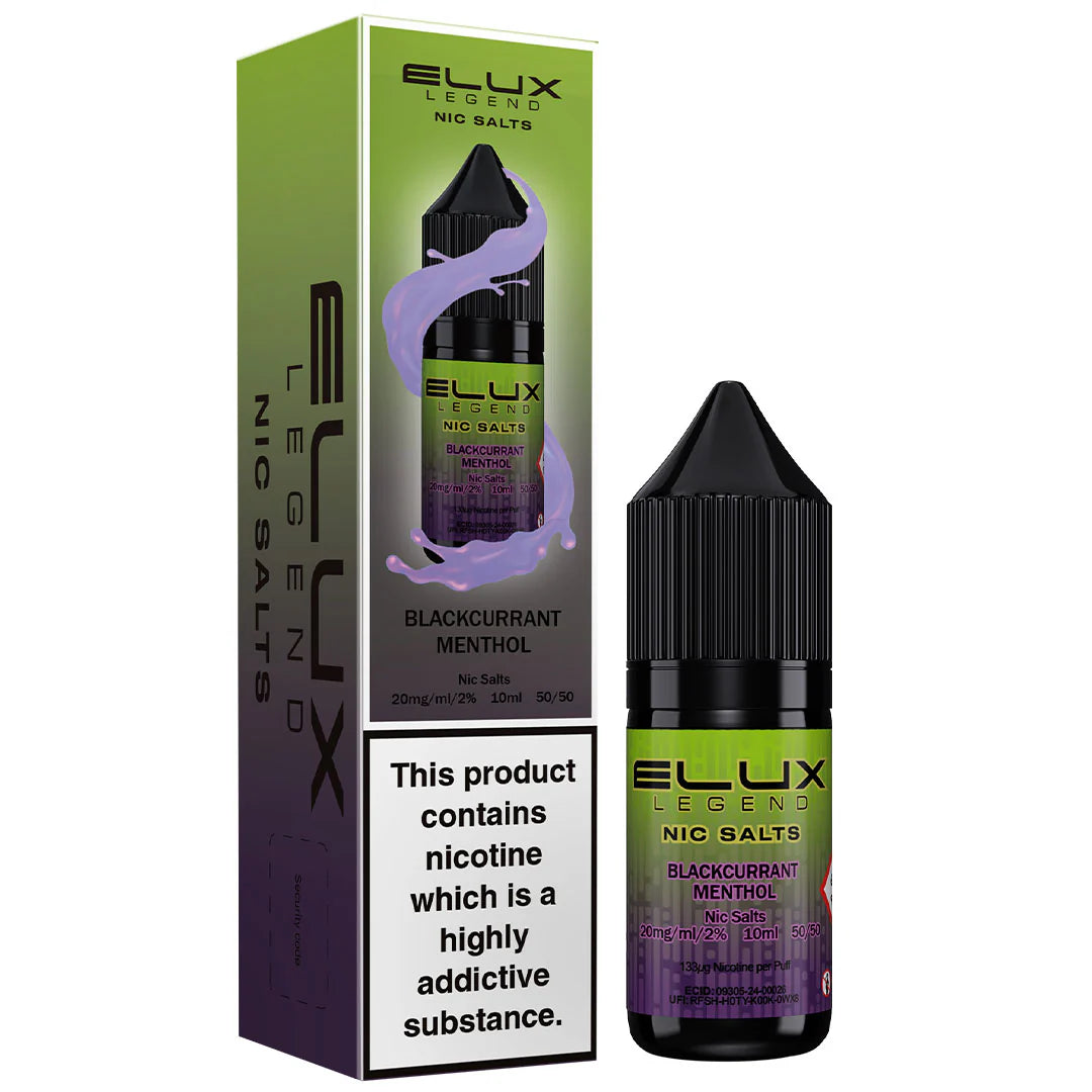 Blackcurrant Menthol Elux Legend Nic Salt 10ml