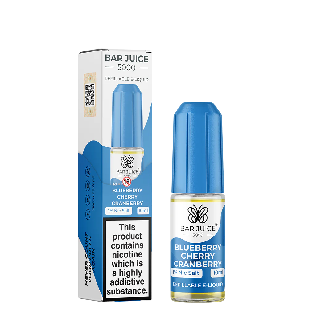 Bar Juice Blueberry Cherry Cranberry Nic Salt 10ml