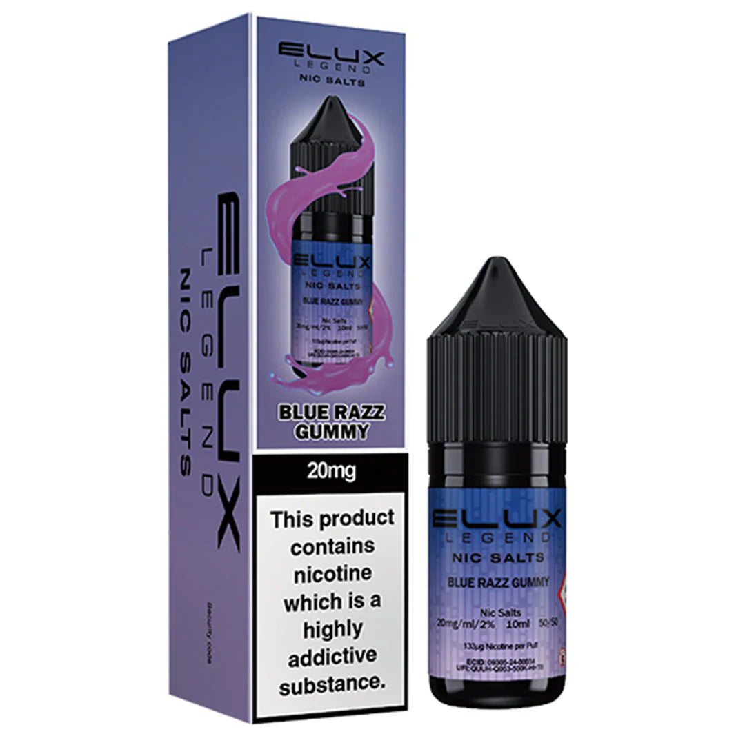 Blue Razz Gummy Elux Legend Nic Salt 10ml