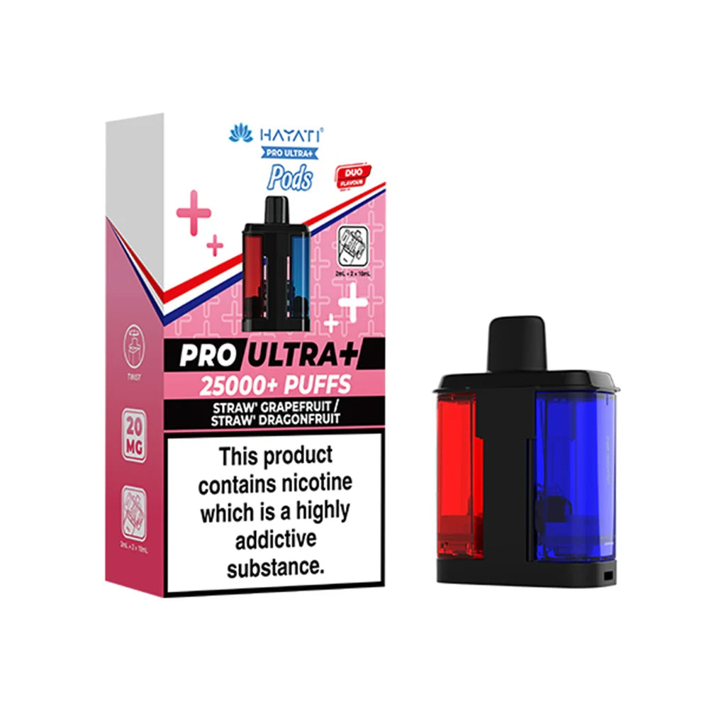 Hayati Pro Ultra Plus Refill Pack Straw' Grapefruit + Straw` Dragonfruit