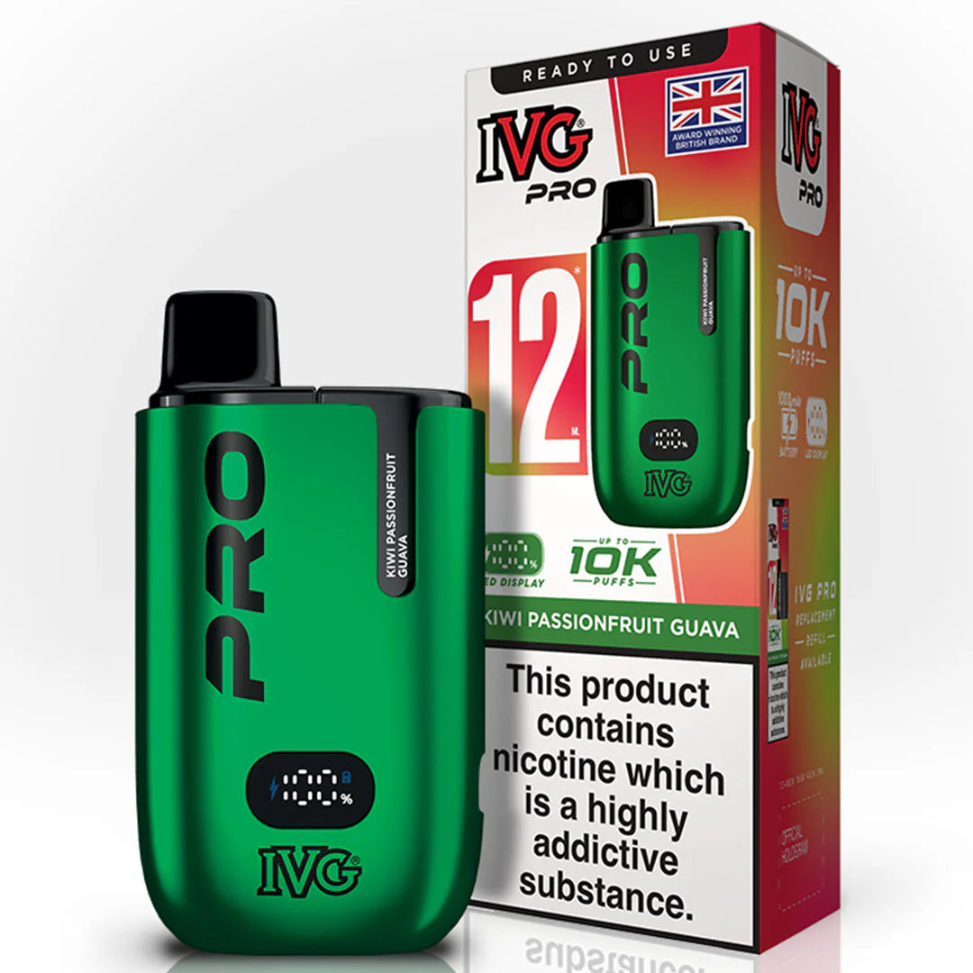 IVG Pro 12 10k Kiwi Passionfruit Guava Prefilled Pod Vape Kit