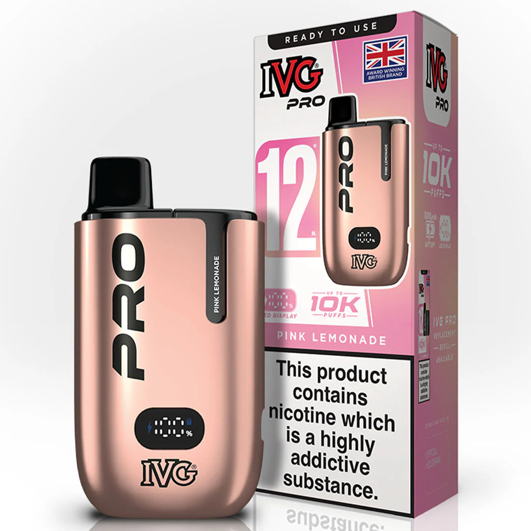 IVG Pro 12 10k Pink Lemonade Prefilled Pod Vape Kit