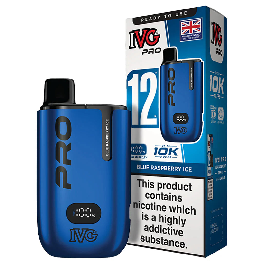 IVG Pro 12 10k Blue Raspberry Ice Prefilled Pod Vape Kit