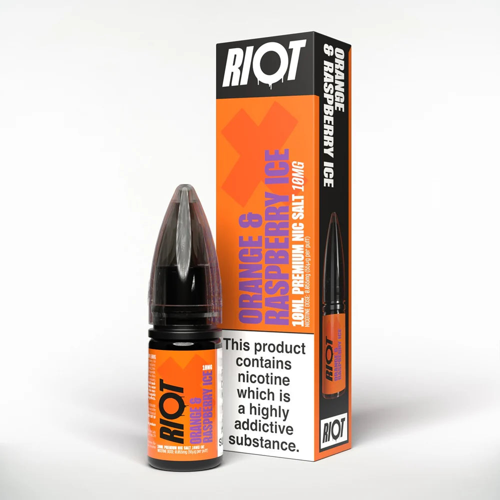 RIOT X Orange & Raspberry Ice Nic Salt 10ml