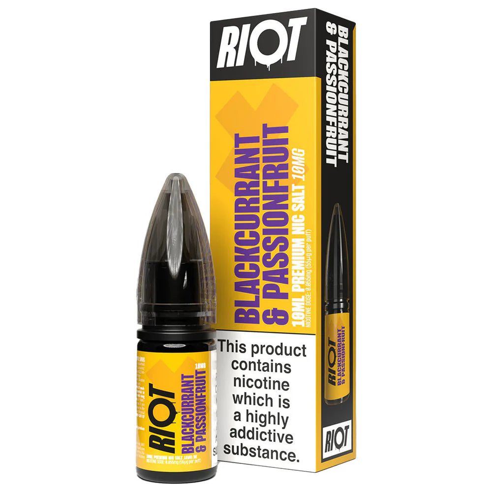 RIOT X Blackcurrant Passionfruit Nic Salt 10ml