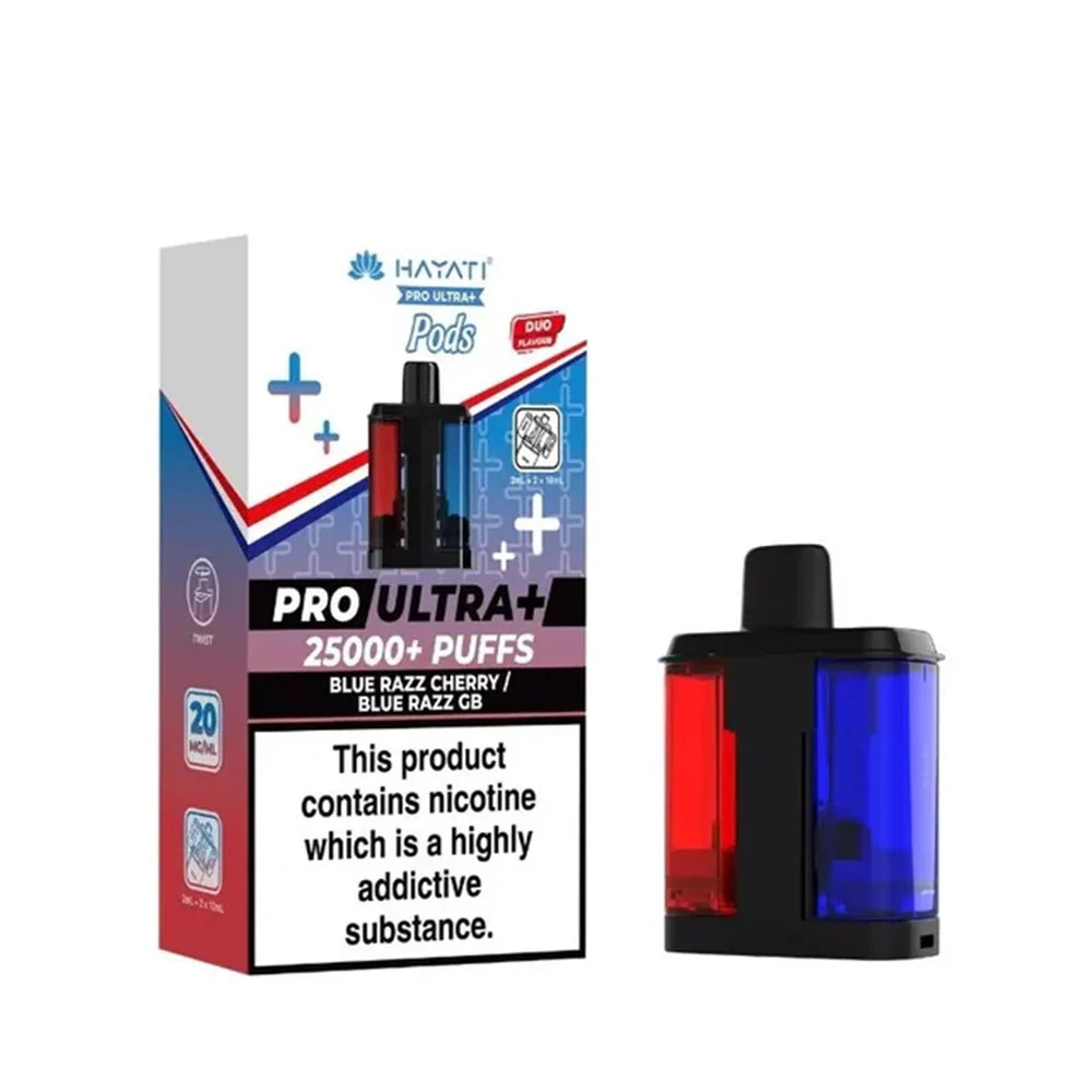 Hayati Pro Ultra Plus Refill Pack Blue Razz Cherry + Blue Razz GB