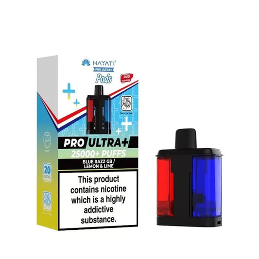 Hayati Pro Ultra Plus Refill Pack Blue Razz GB + Lemon & Lime