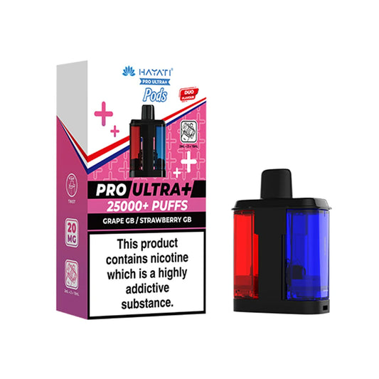 Hayati Pro Ultra Plus Refill Pack Grape GB + Strawberry GB