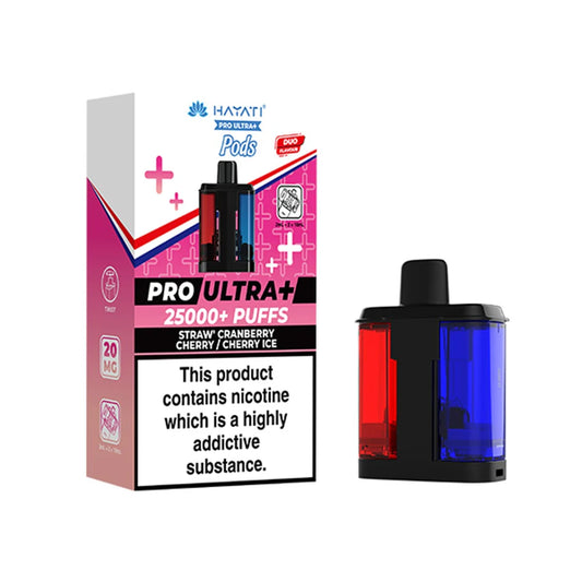 Hayati Pro Ultra Plus Refill Pack Straw Cranberry Cherry +Cherry Ice