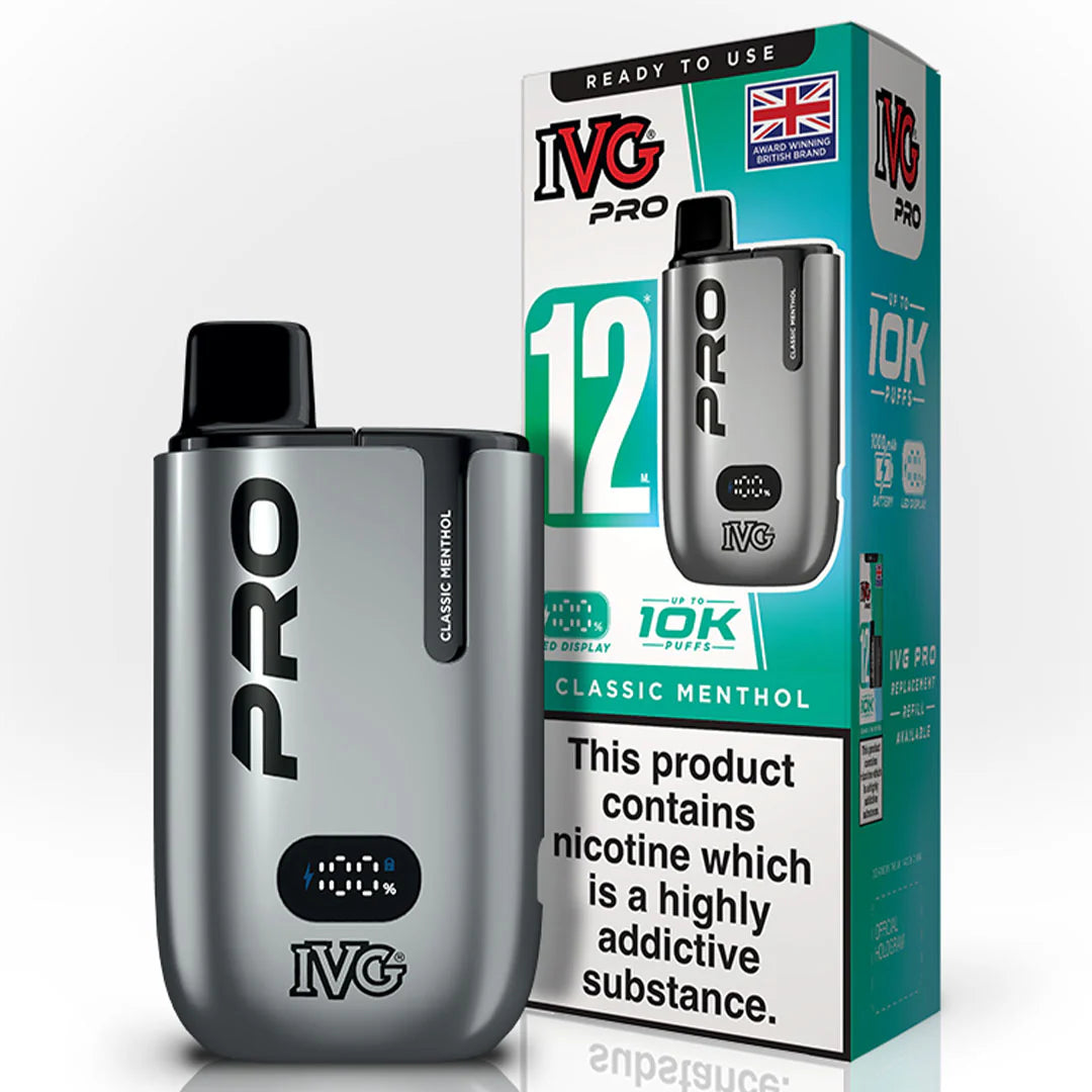 IVG Pro 12 10k Classic Menthol Prefilled Pod Vape Kit