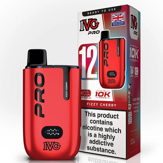 IVG Pro 12 10k Fizzy Cherry Prefilled Pod Vape Kit