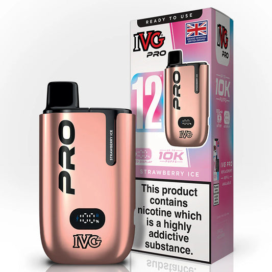 IVG Pro 12 10k Strawberry Ice Prefilled Pod Vape Kit