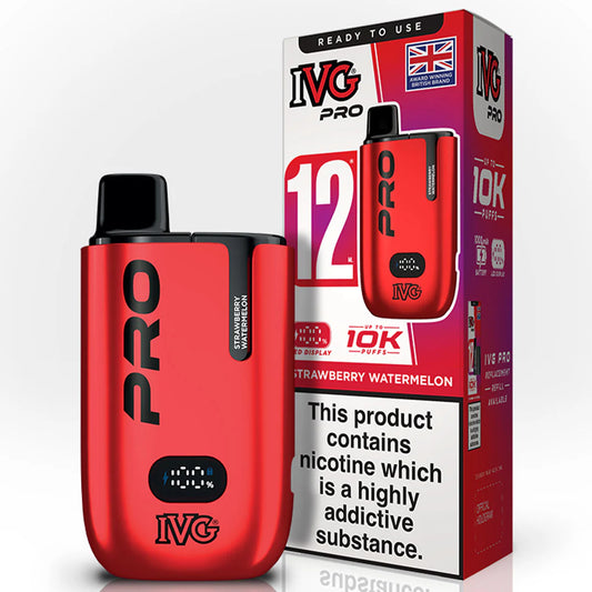 IVG Pro 12 10k Strawberry Watermelon Prefilled Pod Vape Kit