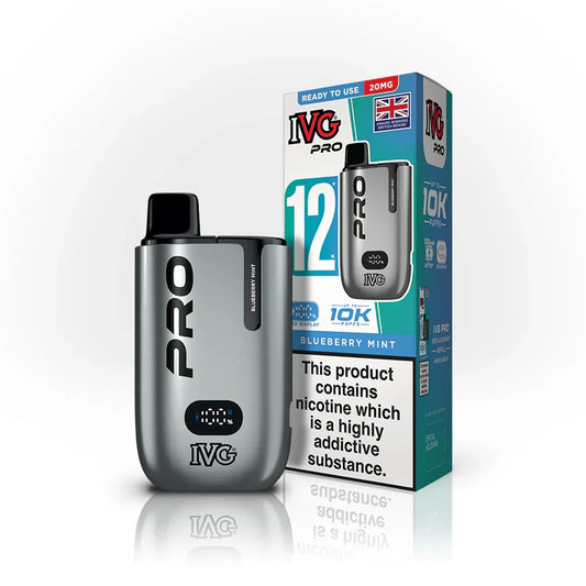 IVG Pro 12 10k Blueberry Mint Prefilled Pod Vape Kit