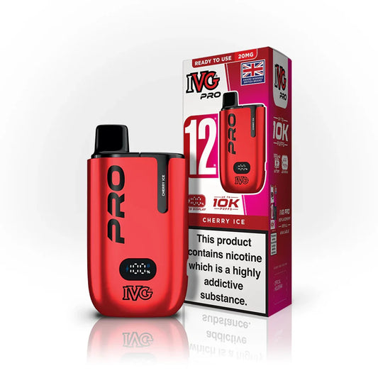 IVG Pro 12 10k Cherry Ice Prefilled Pod Vape Kit