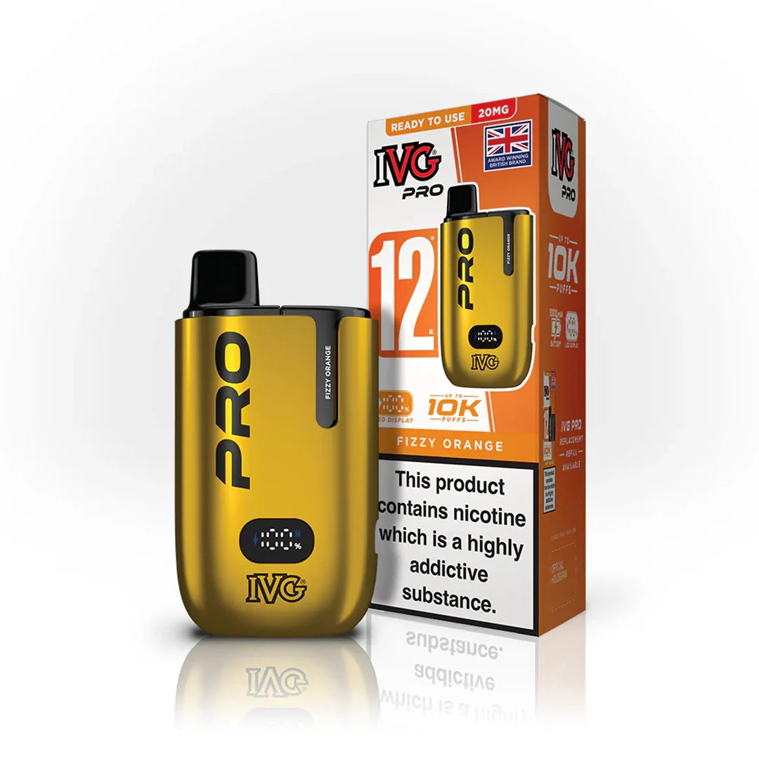 IVG Pro 12 10k Fizzy Orange Prefilled Pod Vape Kit