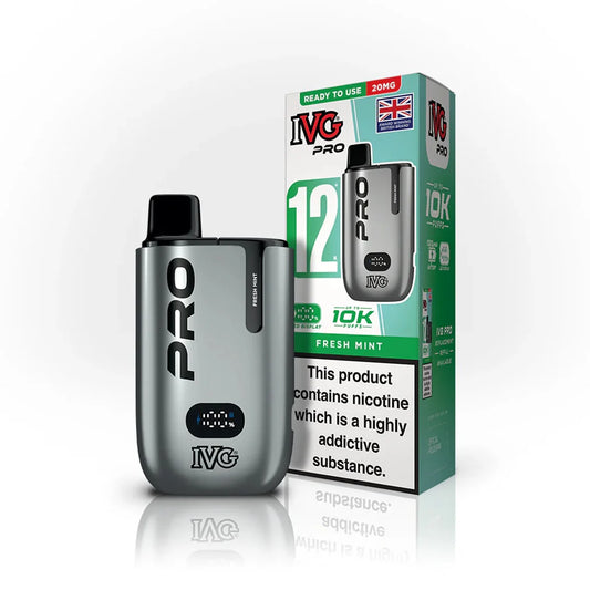 IVG Pro 12 10k Fresh Mint Prefilled Pod Vape Kit