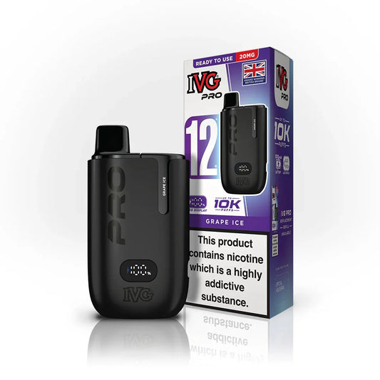 IVG Pro 12 10k Grape Ice Prefilled Pod Vape Kit
