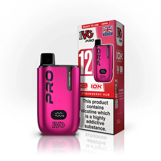 IVG Pro 12 10k Strawberry Hub Prefilled Pod Vape Kit