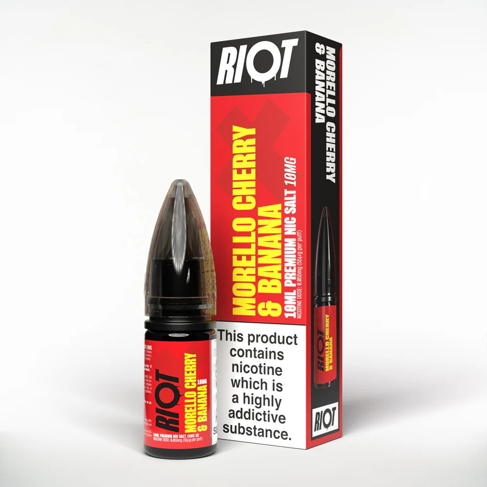 RIOT X Morello Cherry Banana Nic Salt 10ml