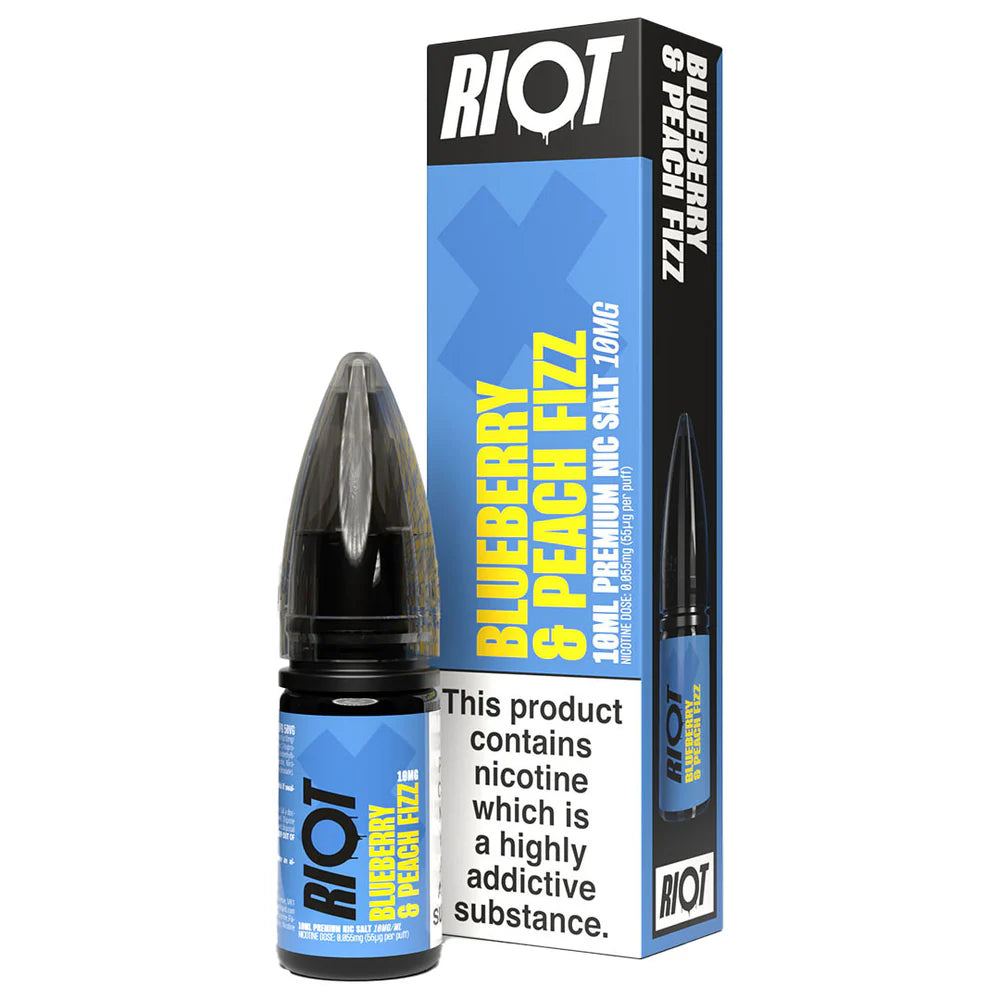 RIOT X Blueberry Peach Fizz Nic Salt 10ml