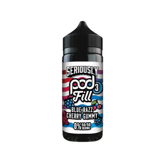 Seriously Pod Fill 3 Blue Razz Cherry Gummy 100ml Shortfill