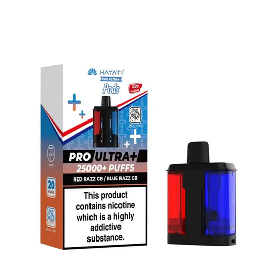Hayati Pro Ultra Plus Refill Pack Red Razz GB + Blue Razz GB